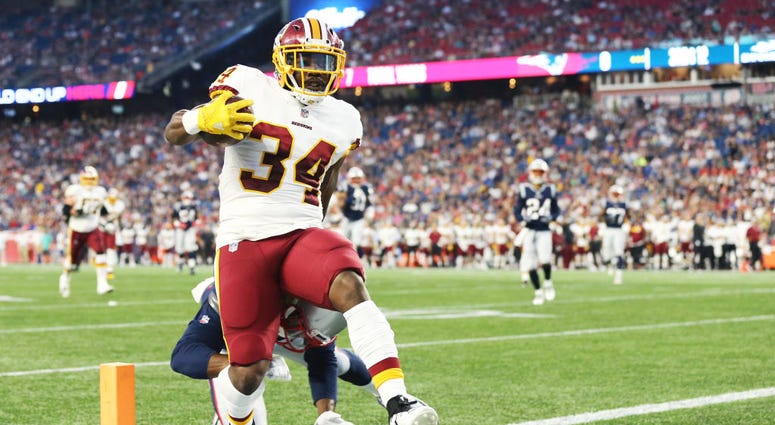 Byron Marshall reaches the end zone in preseason game against New England Byron_Marshall_Redskins