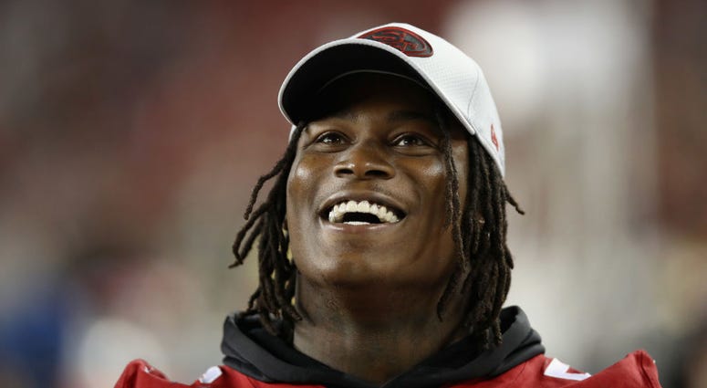 Reuben Foster on the 49ers sideline during a 2018 preseason game Reuben_Foster_Redskins