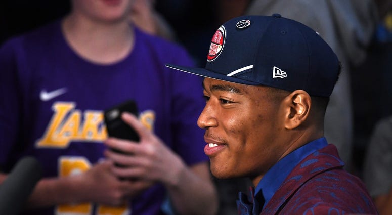 Rui Hachimura reacts after being drafted with the ninth overall pick by the Washington Wizards Rui Hachimura reacts after being drafted with the ninth overall pick by the Washington Wizards