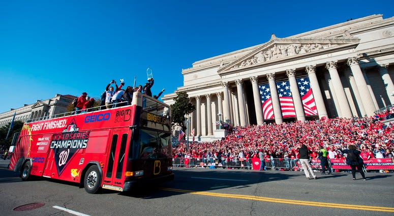 Sea of red at the Nats' World Series parade in D.C. Photos of Nationals' World Series parade are insane