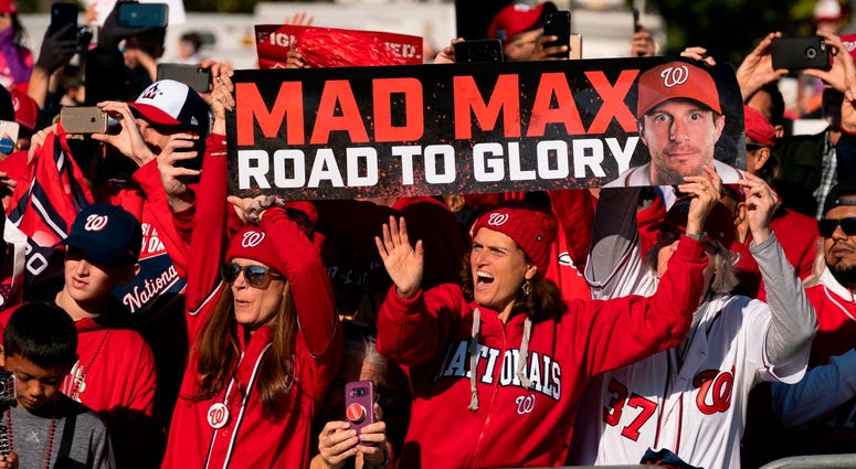 Max Scherzer: Popular player. Photos of Nationals' World Series parade are insane