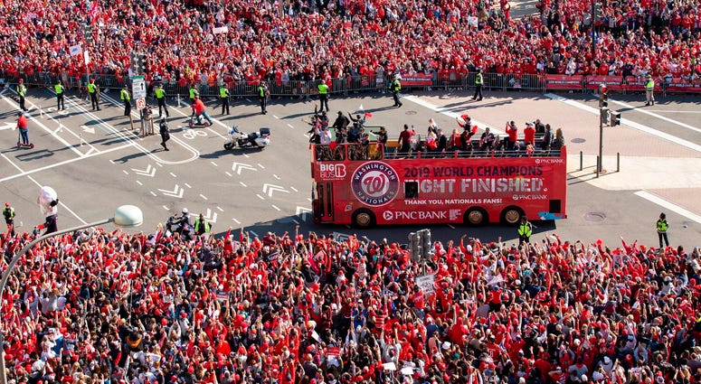 Sea of red at the Nats' World Series parade in D.C. Photos of Nationals' World Series parade are insane