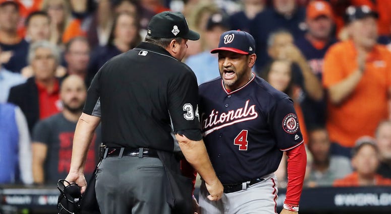 Dave Martinez went ballistic on the World Series umpires. Best pictures of World Series umpire controversy, Dave Martinez ejection