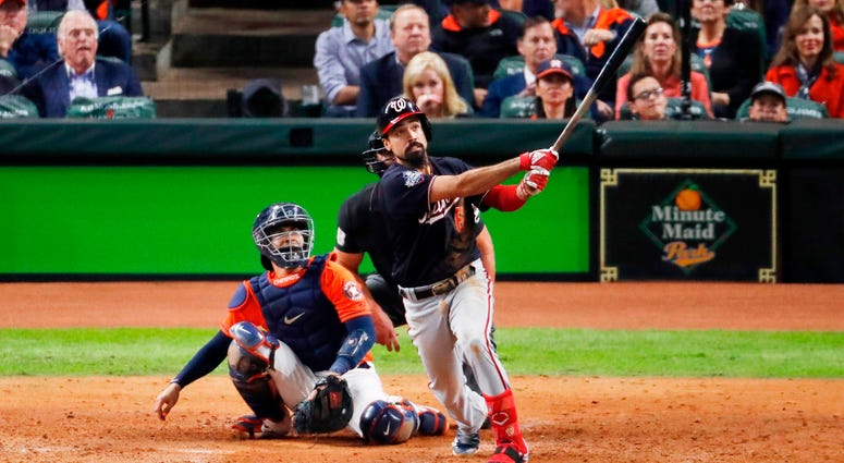 With Houston up in Game 7, Anthony Rendon hit a big home run in the 7th. Anthony Rendon hits a solo home run in the seventh inning in Game Seven of the World Series.
