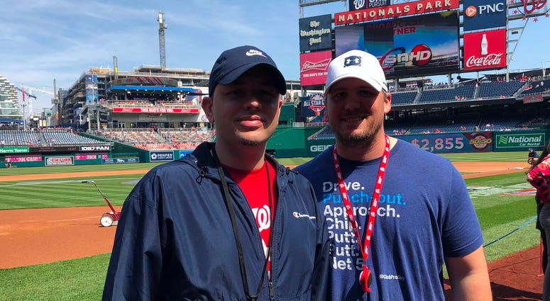 Junkies producers Valdez and Drab at Nats Park. The Sports Junkies producers Valdez and Drab at Nats Park.