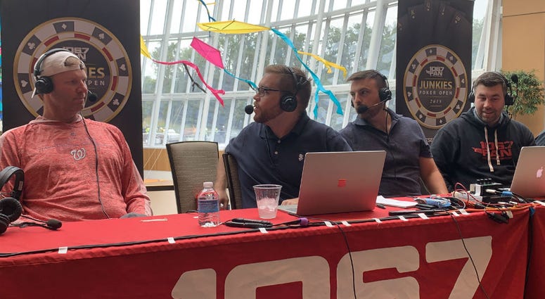 Junkies Poker Open 2019 Grant & Danny joined by a very special guest during Junkies Poker Open: Bish.