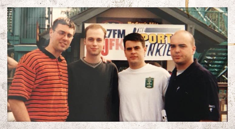 The Junkies are the true stars of the show, but where would they be without former Junks producer and current 106.7 program director Chris Kinard? Wow, look at that hair on CK!