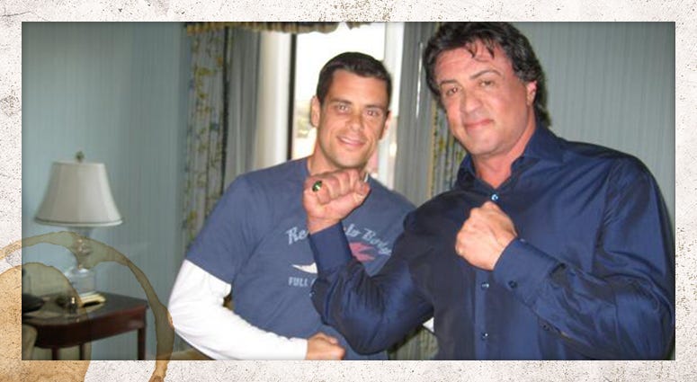 JP has been Chasing Rocky (and book sales) ever since he took this photo with Sylvester Stallone.