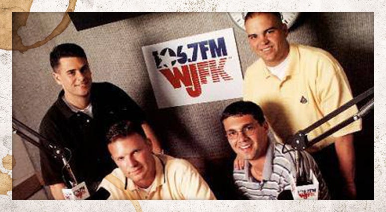 A rare glimpse at Cakes with hair. Still at 106.7, and still going strong. Here's to 23 more years of The Junkies!