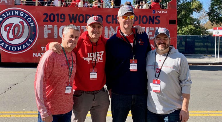 The Junks were part of history during Saturday's Nationals victory parade. The Sports Junkies of WJFK-FM take part in the Washington Nationals victory parade in Washington, D.C. on Saturday, November 1.