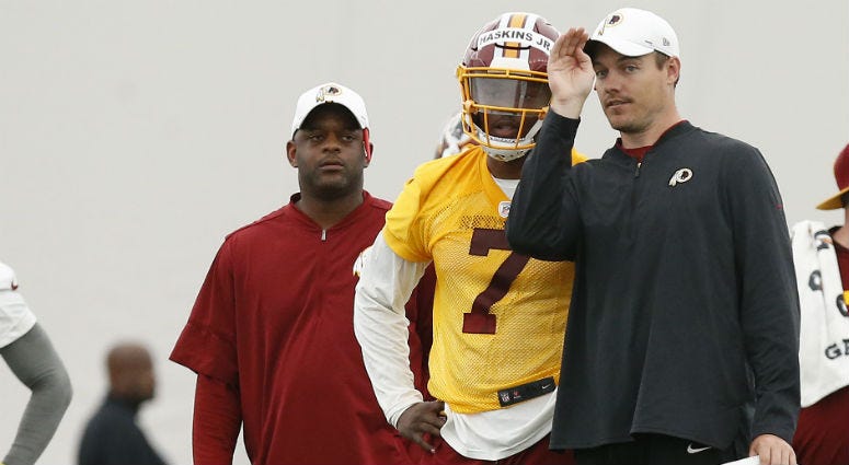 Question 7: What impact will Kevin O’Connell have as offensive coordinator? Redskins offensive coordinator Kevin O'Connell speaks to QB Dwayne Haskins.