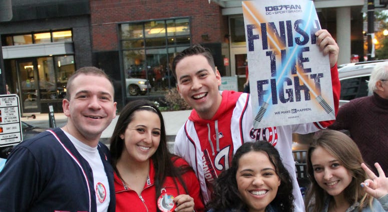 Our "Finish The Fight" cards were a big hit before Game 4 of the World Series. "Finish The Fight" cards were handed out before Game 4 at Nationals Park on Saturday, October 26.