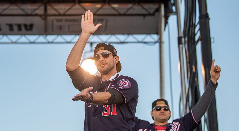 It was a picture-perfect Saturday in the nation’s capital as hundreds of thousands of fans celebrated the 2019 World Series Champion Washington Nationals. Washington Nationals players and coaches roll through the streets of Washington, D.C. and then speak on stage, celebrating their 2019 World Series championship with a few hundred thousand fans on November 2, 2019.