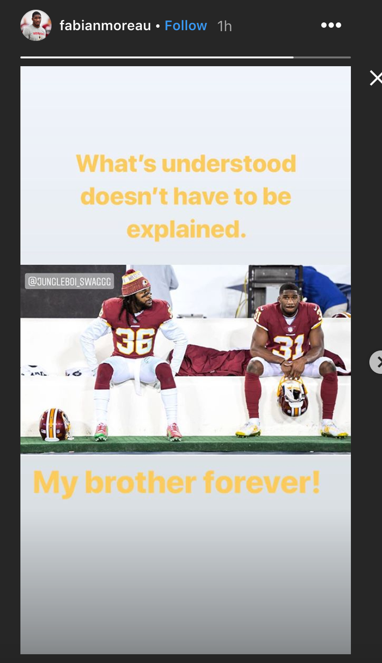 Fabian Moreau posted on Instagram. Fabian_Moreau_Redskins