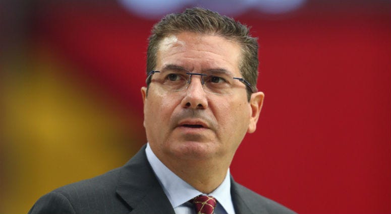 Redskins owner Dan Snyder looks onto the field. Virginia sports betting passes, pending Gov. approval
