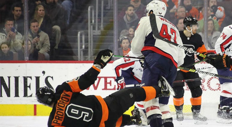Tom Wilson crashes into Flyers defenseman Ivan Provorov Every NHL team 'wishes they had Tom Wilson'