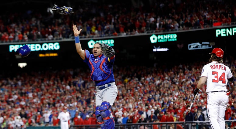 Cubs celebrate NLDS Game 5 win Nationals_Cubs_NLDS