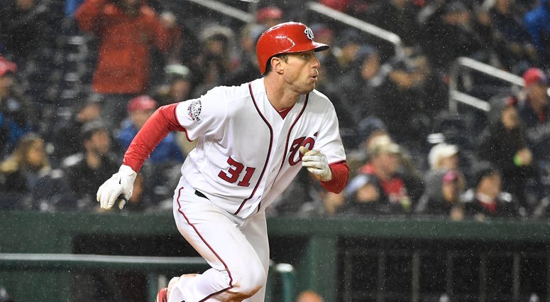 Max Scherzer singles against the Braves Max_Scherzer_Single