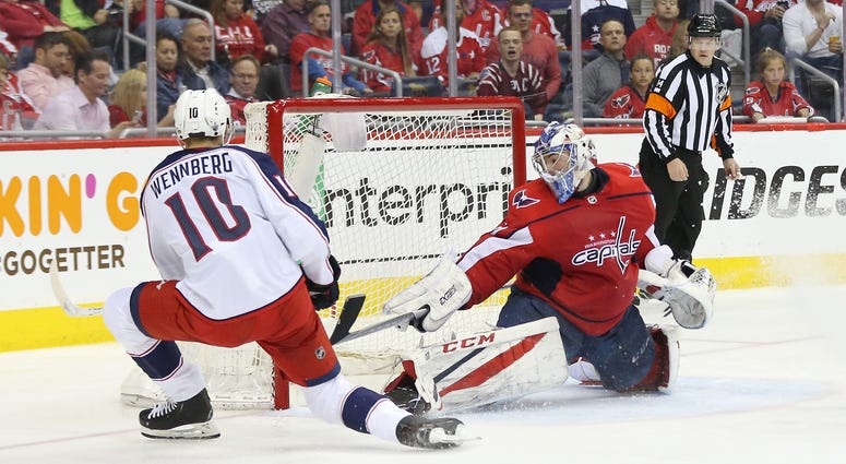 Alexander Wennberg scores on Philipp Grubauer in the second period Alexander_Wennberg_Goal_Game_1