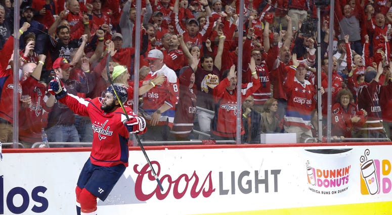 Devante Smith-Pelly celebrates a goal during Game 6 against the Lightning Devante_Smith_Pelly_Game_6_Goal