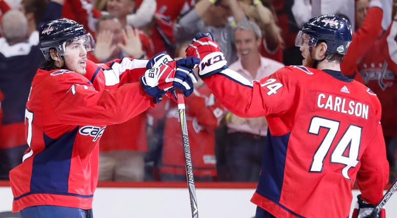 TJ Oshie and John Carlson of the Washington Capitals tj_oshie_caps