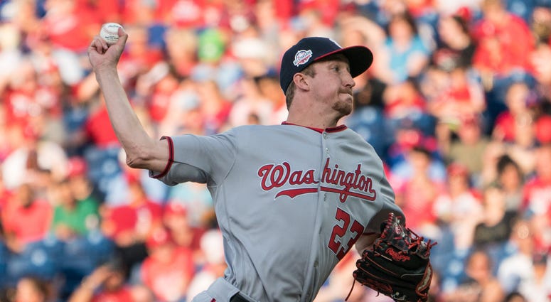Erick Fedde pitches for the Washington Nationals. Erick_Fedde