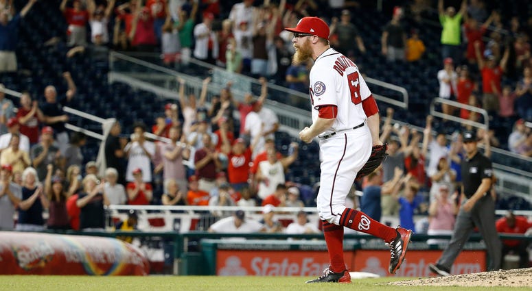 Sean Doolittle gets the save against the Marlins Sean_Doolittle_Nationals