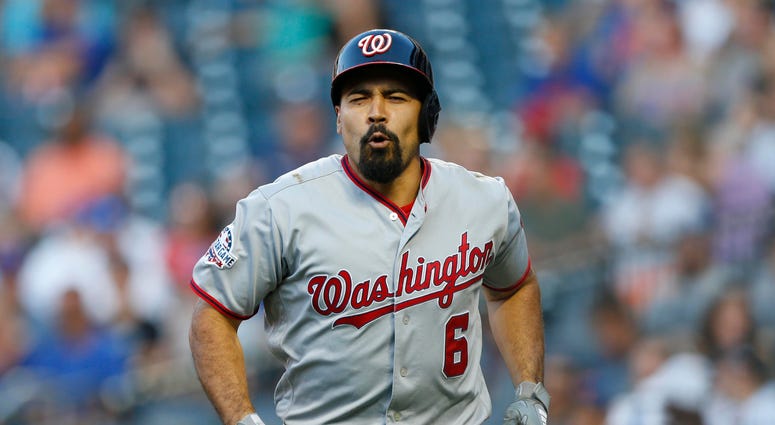Anthony Rendon reacts after hitting a two-run homer against the Mets Anthony_Rendon