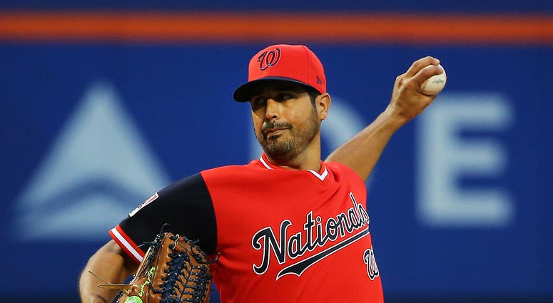 Gio Gonzalez pitches for the Washington Nationals. Gio_Gonzalez