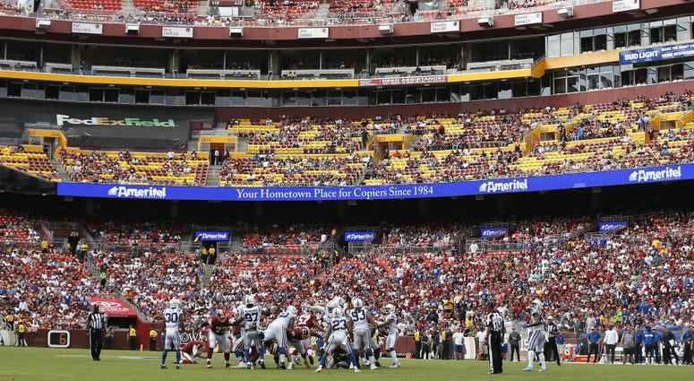 Empty seats during the Redskins home opener. Redskins_Colts_Crowd