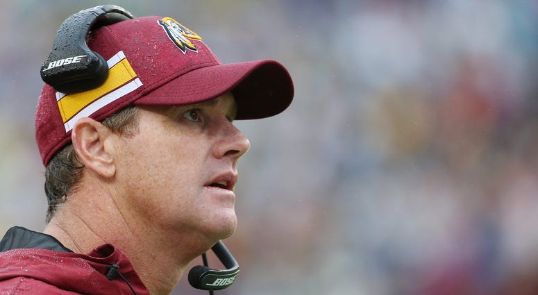 Redskins head coach Jay Gruden looks on in a win over the Packers Jay_Gruden_Redskins_Packers
