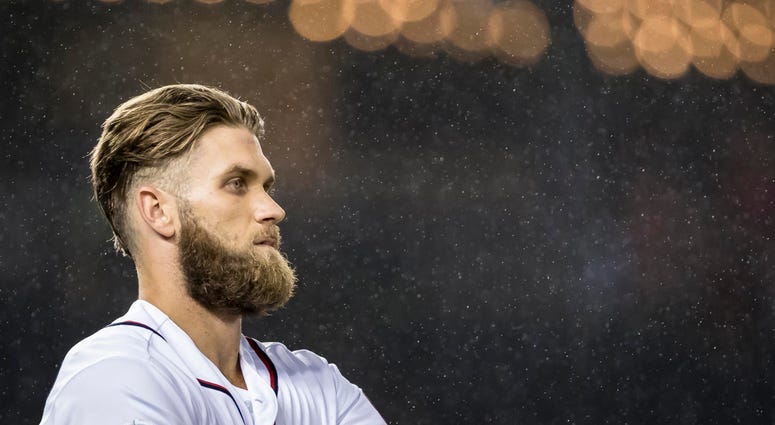 Bryce Harper looks on in a September game against the Marlins Bryce_Harper