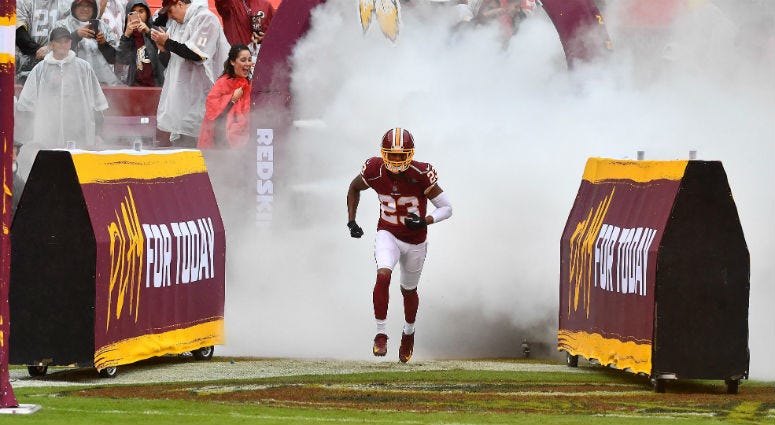 Quinton Dunbar runs out of the tunnel. Sources: Redskins hearing offers for Quinton Dunbar