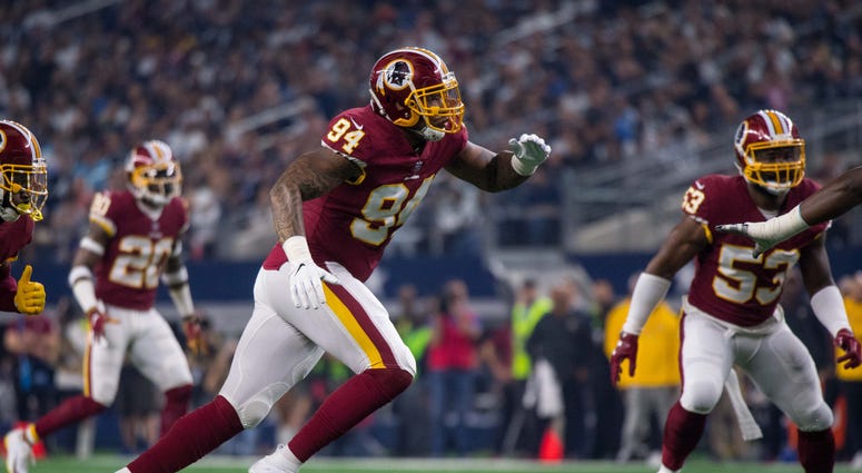 Preston Smith in action for the Washington Redskins in 2018. Preston_Smith