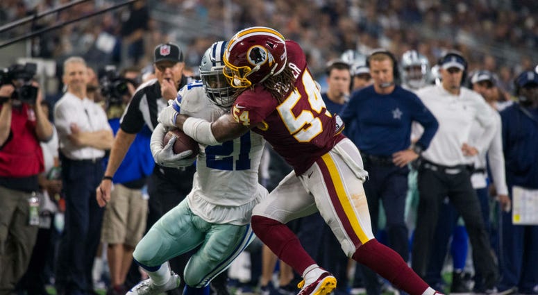 Redskins linebacker Mason Foster. Mason_Foster_Redskins