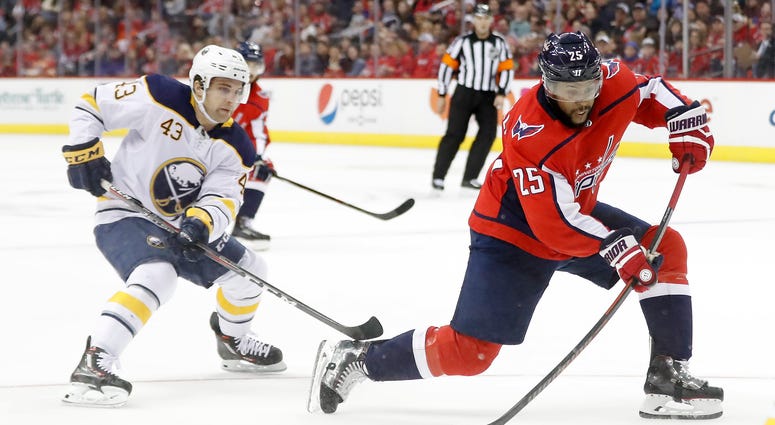 Devante Smith-Pelly shoots the puck in the third period of a 4-3 shootout win over the Sabres Devante Smith-Pelly: 'I've actually never had a job'