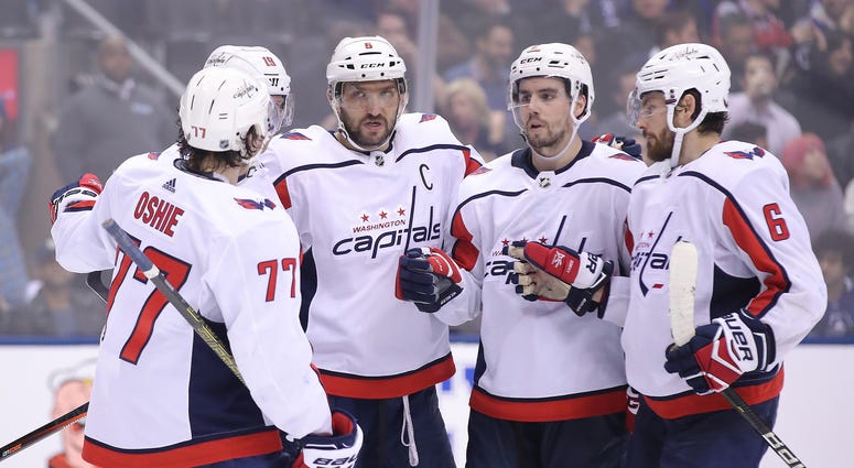 Matt Niskanen celebrates with Capitals teammates after scoring a third-period goal against Toronto. The Capitals would lose 6-3 to the Maple Leafs. May: It's actually good the Caps got 'their (butts) kicked so badly' in first half