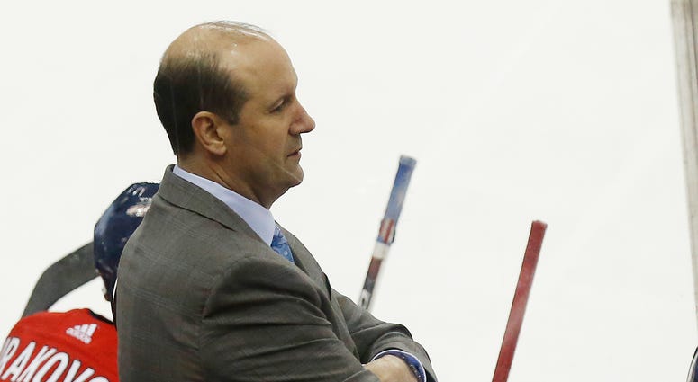 Todd Reirden looks on during the Capitals' 1-0 loss to the Bruins. Todd_Reirden_Caps_Bruins