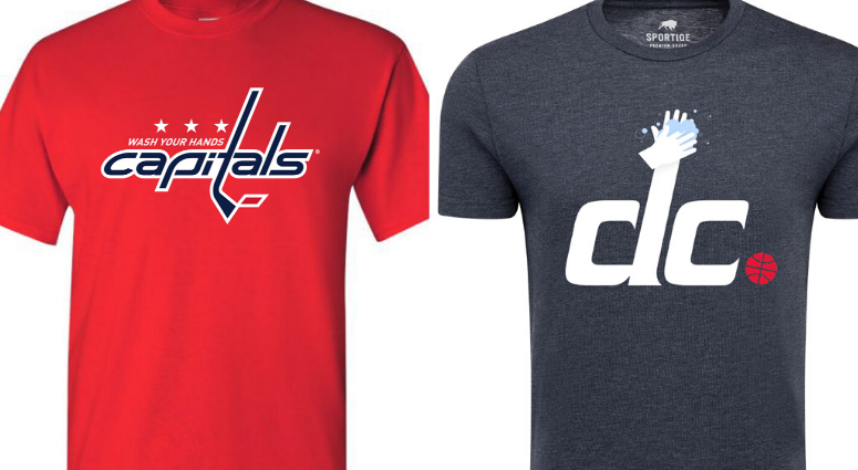 Caps, Wizards raising relief funds with social distancing-themed shirts Caps, Wizards fight COVID-19 with social-distancing shirts