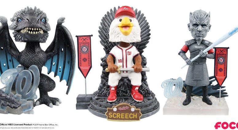 A glimpse official Washington Nationals Ice Dragon, Iron Throne and Night King 'Game of Thrones' bobbleheads Nationals 'Game of Thrones' bobbleheads announced