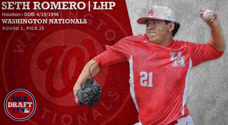 Nationals 2017 first-round selection, Seth Romero Seth_Romero_2017_Draft_Nationals