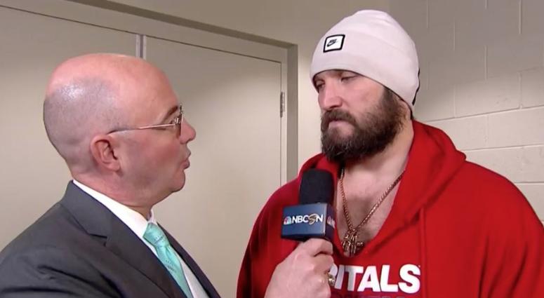 Pierre McGuire interview Alex Ovechkin before Game 5 of the Stanley Cup Alex_Ovechkin_Pierre_McGuire