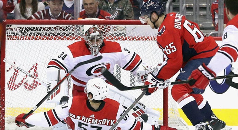 Andre Burakovsky puts the Capitals on the board first in Game 7 against the Carolina Hurricanes WATCH: Burakovsky, Wilson put Caps up 2-0 early in Game 7