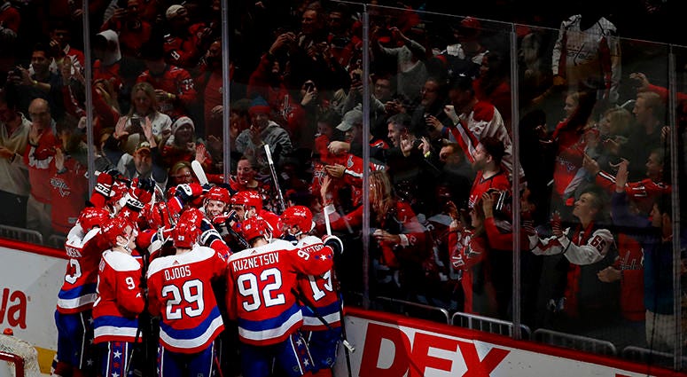 The Capitals celebrate T.J. Oshie's game-winning goal in OT against Columbus Capitals may have cracked the code to beating Columbus