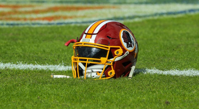 A Washington Redskins helmet is seen before a Dec. 2018 game against the Jacksonville Jaguars Source: Eric Schaffer one team's lead candidate for president of football ops.