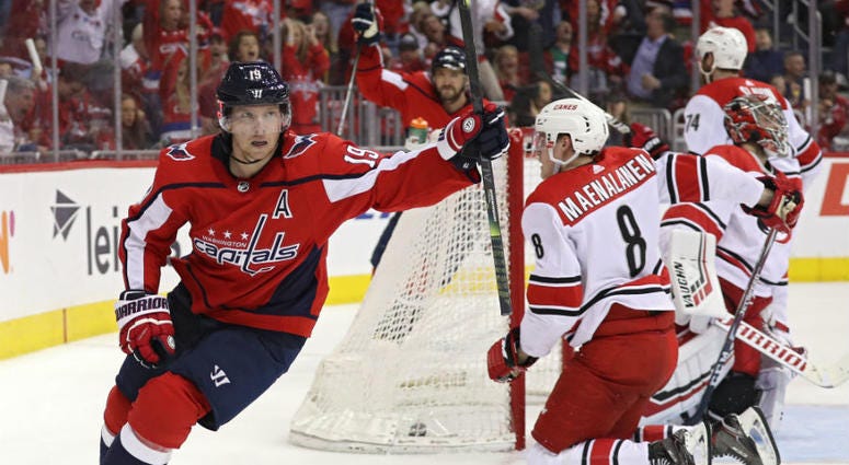 Nick Backstroom scores for the Caps. Nicklas Backstrom scored twice and the Capitals took charge in Game 5.
