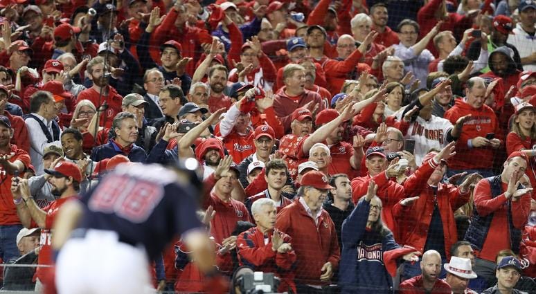 The Baby Shark will never die? Fans do the Baby Shark cheer as Gerardo Parra bats in the NLCS.