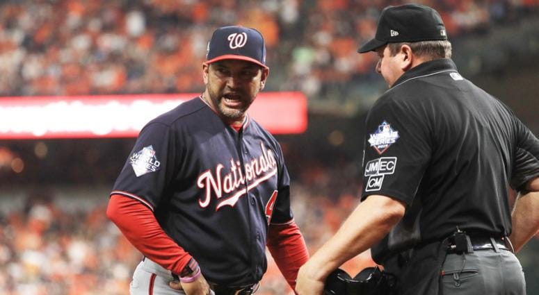 Dave Martinez went ballistic on the World Series umpires. Best pictures of World Series umpire controversy, Dave Martinez ejection