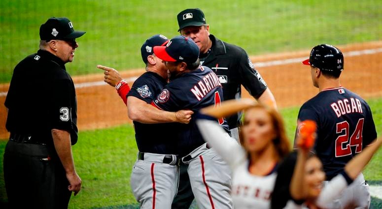 And Dave Martinez got his money's worth for the ejection. Best pictures of World Series umpire controversy, Dave Martinez ejection