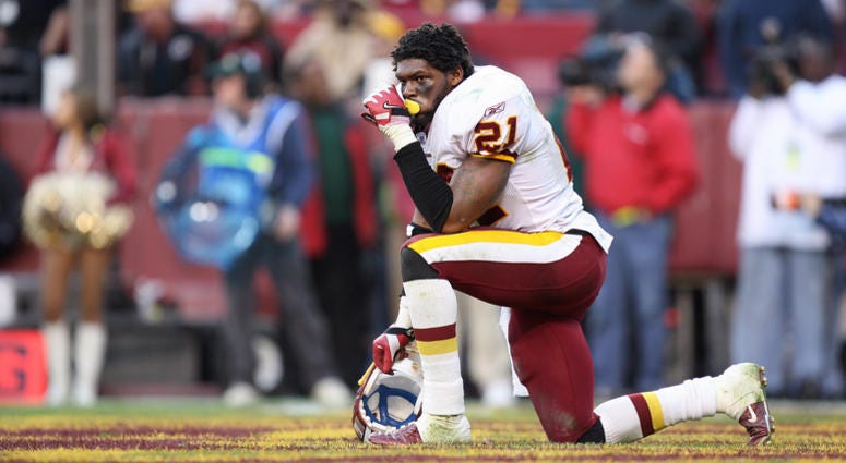 Sean Taylor takes a knee during a Nov. 2005 game against Oakland Sean_Taylor
